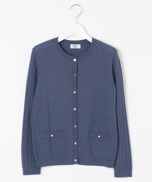 J.PRESS(ジェイプレス)の「【洗える】KNIT BASIC ミディ丈 カーディガン(カーディガン/ボレロ・レディース・ダルブルー系/ワイン系/ブラウン系/ライトグレー系/ネイビー系・LARGE/MEDIUM)」の16枚目の写真