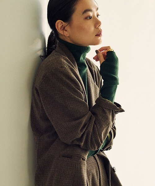 CREDONA（クレドナ）の「リブタートルネックニット（ニット/セーター・レディース・ブラウン/ブラック/グリーン/マスタード・FREE）」の18枚目の写真