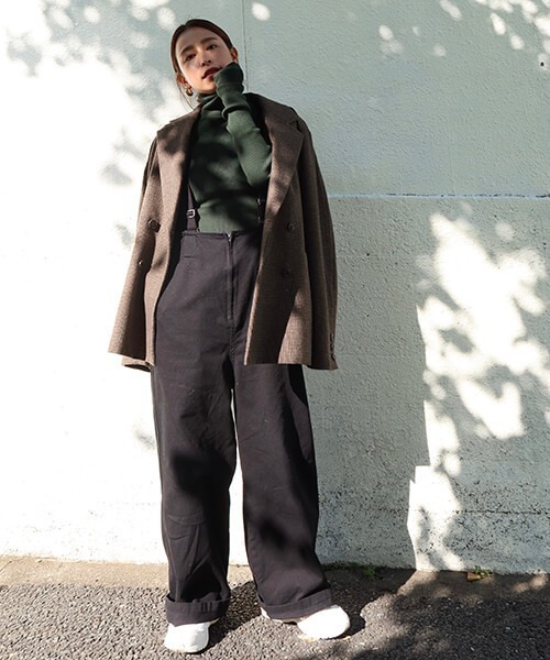 CREDONA（クレドナ）の「リブタートルネックニット（ニット/セーター・レディース・ブラウン/ブラック/グリーン/マスタード・FREE）」の13枚目の写真