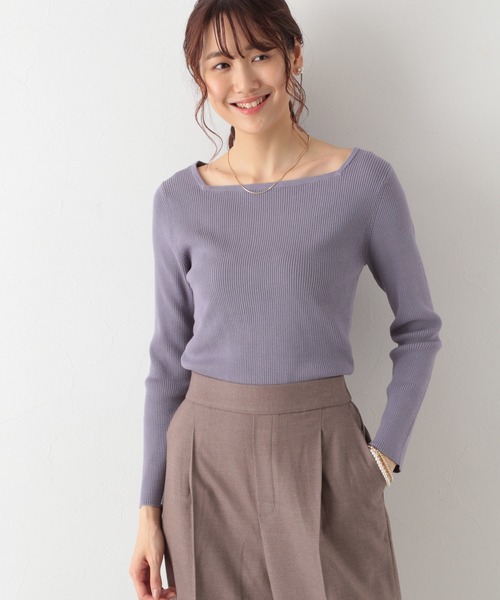 GLOBAL WORK(グローバルワーク)の「アンサンブルリブプルオーバー【MATINEE LINE】/959832(ニット/セーター・レディース・ブラック/その他/グリーン/ラベンダー・MEDIUM/LARGE)」の1枚目の写真
