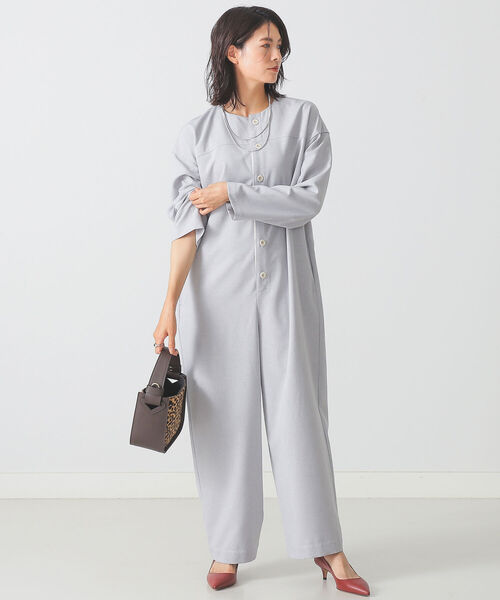 BEAMS LIGHTS（ビームスライツ）の「BEAMS LIGHTS / トロピカル ロンパース（サロペット/オーバーオール・レディース・ライトグレー/ネイビー・38/36）」の14枚目の写真