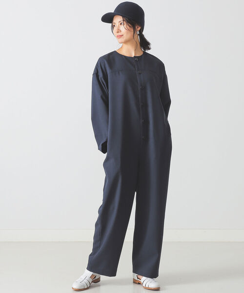 BEAMS LIGHTS（ビームスライツ）の「BEAMS LIGHTS / トロピカル ロンパース（サロペット/オーバーオール・レディース・ライトグレー/ネイビー・38/36）」の13枚目の写真