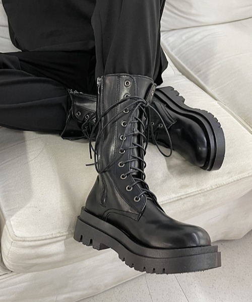 トラックソールレースアップミドルブーツ（ブーツ）｜MANGROVE