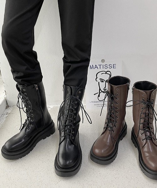 MANGROVE(マングローブ)の「トラックソールレースアップミドルブーツ(ブーツ・レディース・ブラック/ブラウン・SMALL/MEDIUM/LARGE)」の6枚目の写真