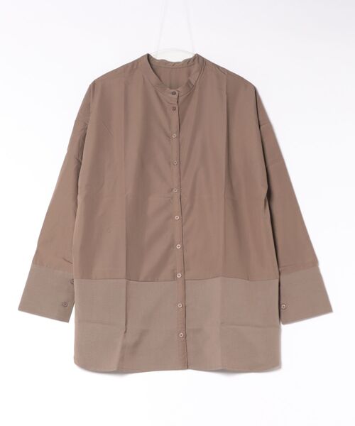 STYLEBLOCK（スタイルブロック）の「ブロード×ポーラ前後2WAYブラウス（シャツ/ブラウス・レディース・ホワイト系その他/ブラウン/ブラック/モカ・M）」の4枚目の写真