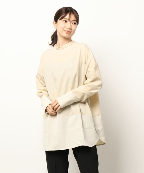 STYLEBLOCK（スタイルブロック）の「ブロード×ポーラ前後2WAYブラウス（シャツ/ブラウス・レディース・ホワイト系その他/ブラウン/ブラック/モカ・M）」の6枚目の写真