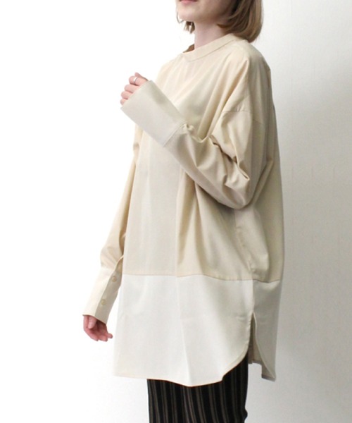 STYLEBLOCK（スタイルブロック）の「ブロード×ポーラ前後2WAYブラウス（シャツ/ブラウス・レディース・ホワイト系その他/ブラウン/ブラック/モカ・M）」の7枚目の写真