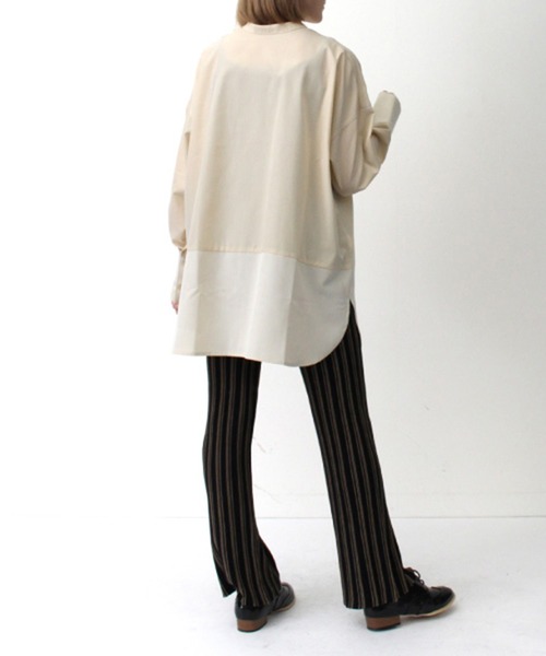 STYLEBLOCK（スタイルブロック）の「ブロード×ポーラ前後2WAYブラウス（シャツ/ブラウス・レディース・ホワイト系その他/ブラウン/ブラック/モカ・M）」の11枚目の写真