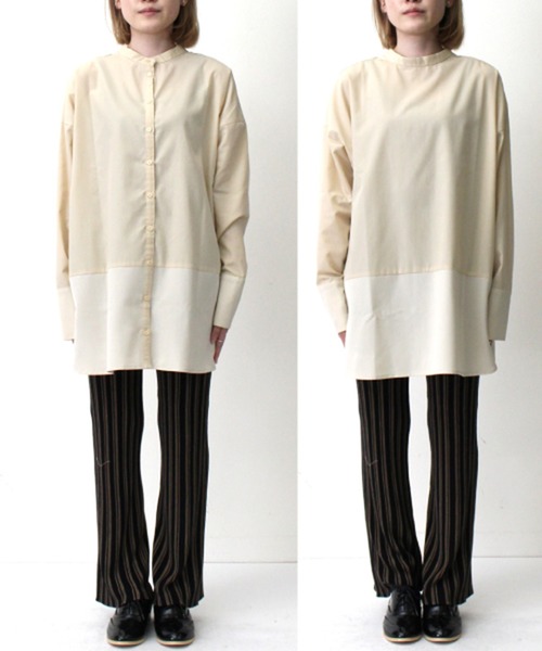 STYLEBLOCK（スタイルブロック）の「ブロード×ポーラ前後2WAYブラウス（シャツ/ブラウス・レディース・ホワイト系その他/ブラウン/ブラック/モカ・M）」の10枚目の写真
