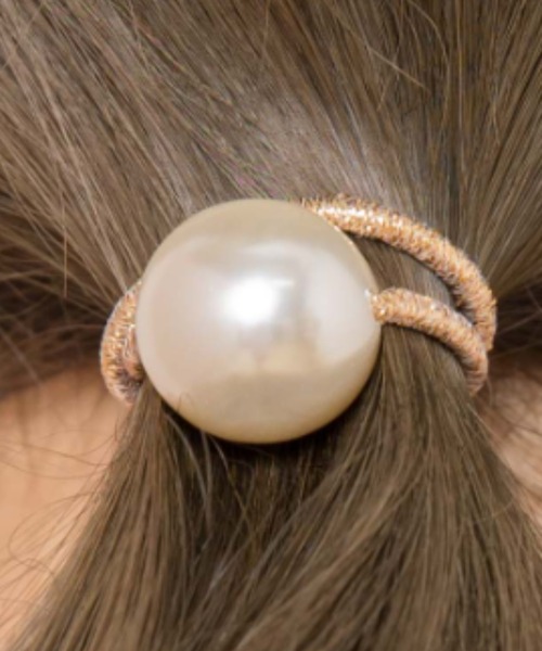 flower(フラワー)の「パールポイントヘアゴム(ヘアゴム・レディース・アイボリー/シルバー・FREE)」の7枚目の写真