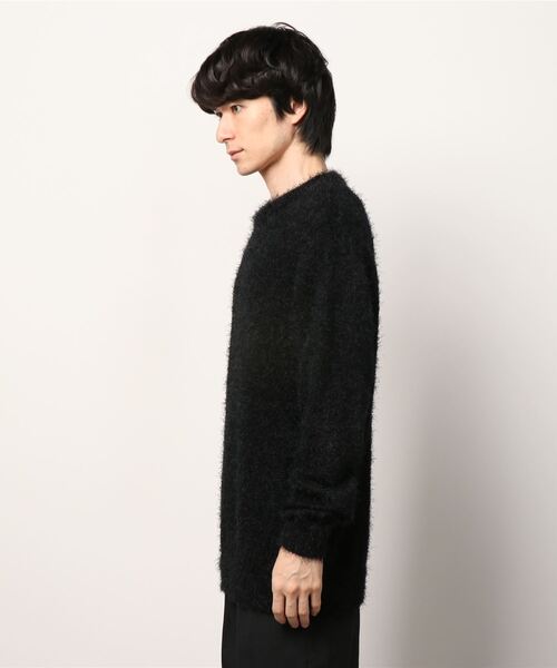 LUSOR（ルーソル）の「LUSOR（ルーソル）フェザーモール クルーネックニット（ニット/セーター・メンズ・ベージュ/ブラック/ホワイト/グレー・FREE）」の6枚目の写真