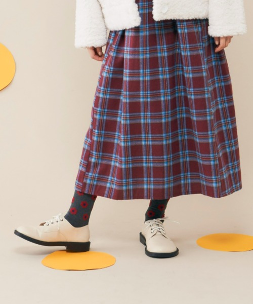 MERLOT（メルロー）の「フラワーソックス（ソックス/靴下・レディース・チャコールグレー/カーキ/アイボリー・FREE）」の8枚目の写真