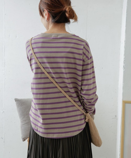 URBAN RESEARCH DOORS(アーバンリサーチドアーズ)の「起毛ボーダーカットソー(Tシャツ/カットソー・レディース・ブラック/ベージュ/モカ・ONE)」の9枚目の写真