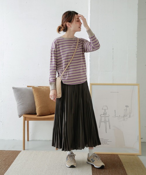 URBAN RESEARCH DOORS(アーバンリサーチドアーズ)の「起毛ボーダーカットソー(Tシャツ/カットソー・レディース・ブラック/ベージュ/モカ・ONE)」の11枚目の写真