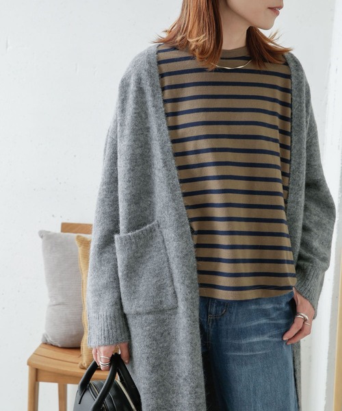 URBAN RESEARCH DOORS(アーバンリサーチドアーズ)の「起毛ボーダーカットソー(Tシャツ/カットソー・レディース・ブラック/ベージュ/モカ・ONE)」の19枚目の写真