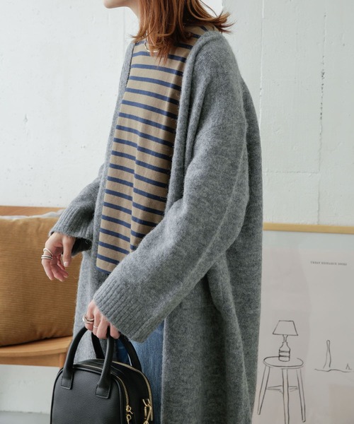 URBAN RESEARCH DOORS(アーバンリサーチドアーズ)の「起毛ボーダーカットソー(Tシャツ/カットソー・レディース・ブラック/ベージュ/モカ・ONE)」の20枚目の写真