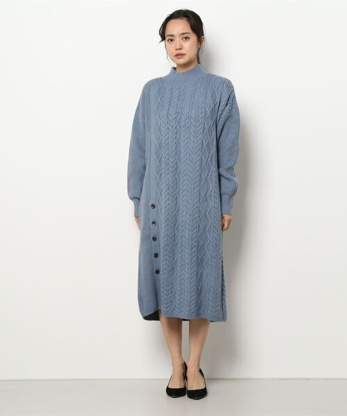 セール ボタン ケーブル編みニットワンピース ワンピース Yecca Vecca イェッカヴェッカ のファッション通販 Zozotown