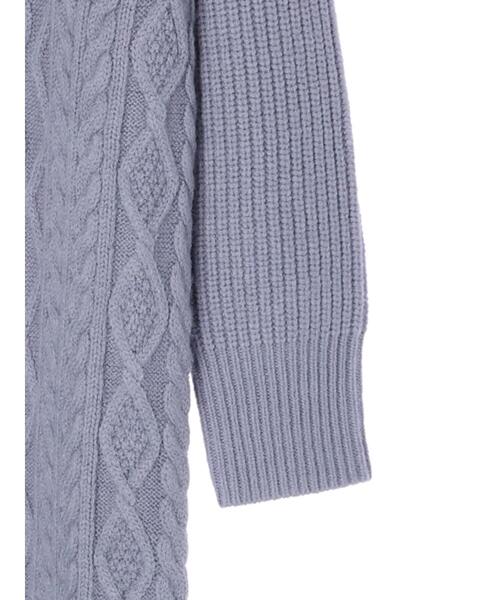 YECCA VECCA（イェッカヴェッカ）の「ボタン×ケーブル編みニットワンピース＊（ワンピース・レディース・ライトベージュ/ブラウン/ブルー系その他7・FREE）」の18枚目の写真