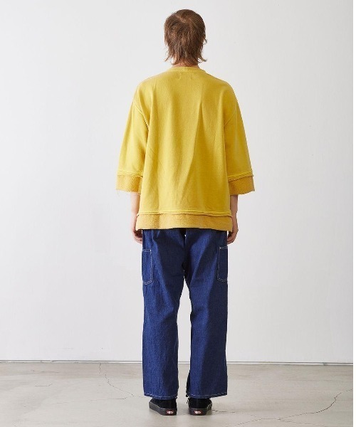 CAL O LINE(キャルオーライン)の「CAL O LINE /キャルオーライン CUT-OFF SWEAT カットオフスウェット CL212-014(スウェット・メンズ・ブルー/イエロー・MEDIUM/LARGE/X-LARGE)」の6枚目の写真