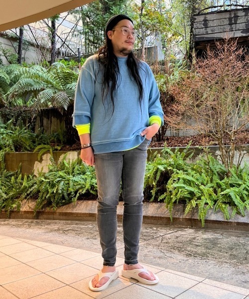 CAL O LINE(キャルオーライン)の「CAL O LINE /キャルオーライン CUT-OFF SWEAT カットオフスウェット CL212-014(スウェット・メンズ・ブルー/イエロー・MEDIUM/LARGE/X-LARGE)」の15枚目の写真