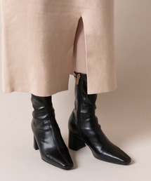 RANDA | ストレスフリー/ストレッチ チャンキーヒールショートブーツ(ブーツ)