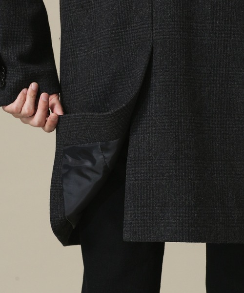 NANO universe（ナノユニバース）の「《WEB限定》メルトンチェスターコート（チェスターコート・メンズ・キャメル/グレー/その他1/ブラック・XL/S/L/M）」の7枚目の写真