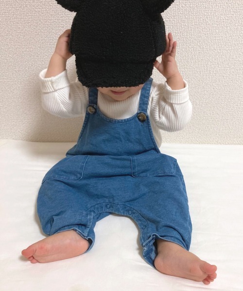 MAKE YOUR DAY(メイクユアデイ)の「ショートオール■70.80cm(その他ベビーウェア・キッズ・ベージュ/グレー/ブルー/ミント・80/70)」の4枚目の写真