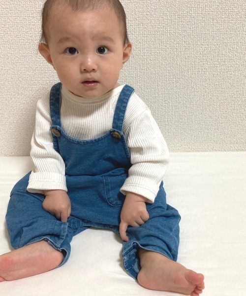 MAKE YOUR DAY(メイクユアデイ)の「ショートオール■70.80cm(その他ベビーウェア・キッズ・ベージュ/グレー/ブルー/ミント・80/70)」の7枚目の写真