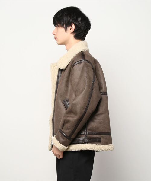 Alpha b-3 ボアジャケット ムートン archive grunge 平成 ALPHA B-3 フェイクムートンジャケット メンズ