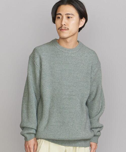 BEAUTY&YOUTH UNITED ARROWS（ビューティーアンドユースユナイテッドアローズ）の「BY マジック エアー 5ゲージ アゼ クルーネック（ニット/セーター・メンズ・ベージュ/グレー/ライム・S/M/L/XL）」の3枚目の写真