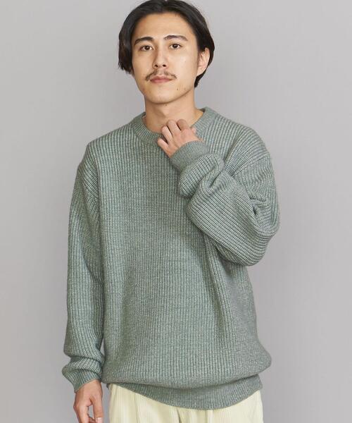 BEAUTY&YOUTH UNITED ARROWS（ビューティーアンドユースユナイテッドアローズ）の「BY マジック エアー 5ゲージ アゼ クルーネック（ニット/セーター・メンズ・ベージュ/グレー/ライム・S/M/L/XL）」の11枚目の写真