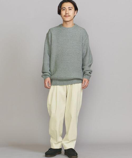 BEAUTY&YOUTH UNITED ARROWS（ビューティーアンドユースユナイテッドアローズ）の「BY マジック エアー 5ゲージ アゼ クルーネック（ニット/セーター・メンズ・ベージュ/グレー/ライム・S/M/L/XL）」の5枚目の写真