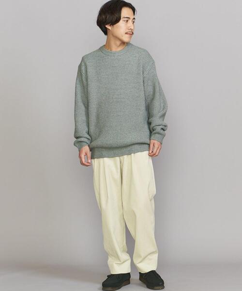 BEAUTY&YOUTH UNITED ARROWS（ビューティーアンドユースユナイテッドアローズ）の「BY マジック エアー 5ゲージ アゼ クルーネック（ニット/セーター・メンズ・ベージュ/グレー/ライム・S/M/L/XL）」の12枚目の写真