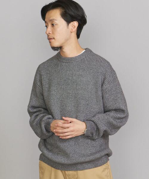BEAUTY&YOUTH UNITED ARROWS（ビューティーアンドユースユナイテッドアローズ）の「BY マジック エアー 5ゲージ アゼ クルーネック（ニット/セーター・メンズ・ベージュ/グレー/ライム・S/M/L/XL）」の17枚目の写真