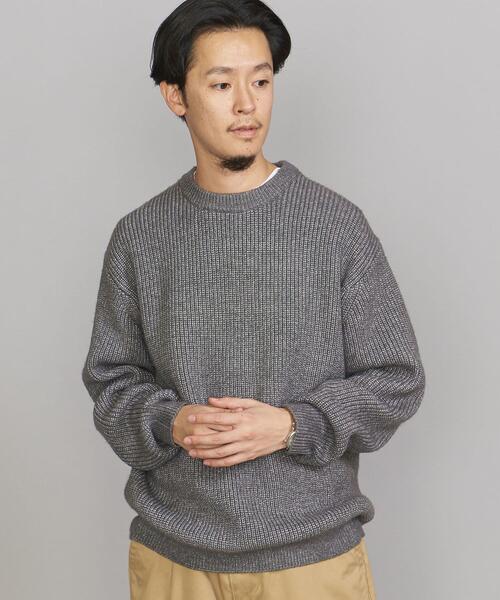 BEAUTY&YOUTH UNITED ARROWS（ビューティーアンドユースユナイテッドアローズ）の「BY マジック エアー 5ゲージ アゼ クルーネック（ニット/セーター・メンズ・ベージュ/グレー/ライム・S/M/L/XL）」の18枚目の写真