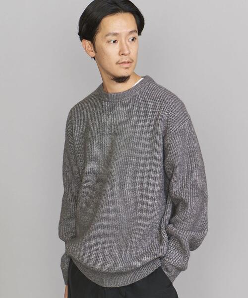BEAUTY&YOUTH UNITED ARROWS（ビューティーアンドユースユナイテッドアローズ）の「BY マジック エアー 5ゲージ アゼ クルーネック（ニット/セーター・メンズ・ベージュ/グレー/ライム・S/M/L/XL）」の20枚目の写真