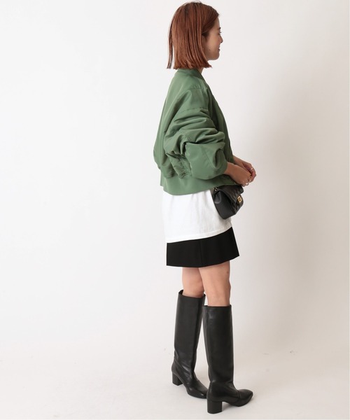U by SPICK&SPAN(ユーバイスピックアンドスパン)の「【PROVOKE/プロヴォーク】Cropped MA-1◆(MA-1・レディース・カーキ・FREE)」の2枚目の写真