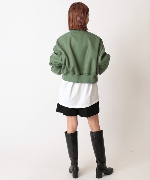 U by SPICK&SPAN(ユーバイスピックアンドスパン)の「【PROVOKE/プロヴォーク】Cropped MA-1◆(MA-1・レディース・カーキ・FREE)」の5枚目の写真