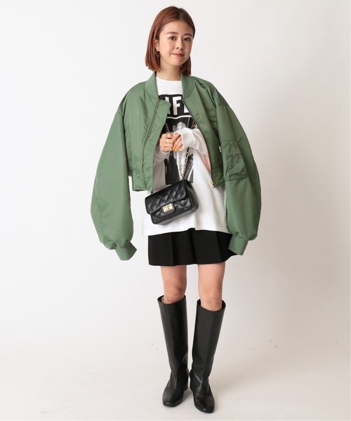 U by SPICK&SPAN(ユーバイスピックアンドスパン)の「【PROVOKE/プロヴォーク】Cropped MA-1◆(MA-1・レディース・カーキ・FREE)」の11枚目の写真