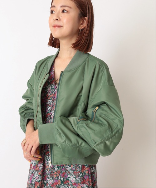 U by SPICK&SPAN(ユーバイスピックアンドスパン)の「【PROVOKE/プロヴォーク】Cropped MA-1◆(MA-1・レディース・カーキ・FREE)」の3枚目の写真