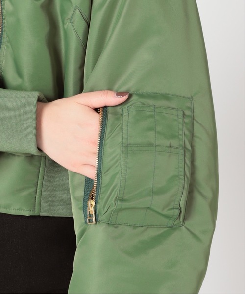 U by SPICK&SPAN(ユーバイスピックアンドスパン)の「【PROVOKE/プロヴォーク】Cropped MA-1◆(MA-1・レディース・カーキ・FREE)」の10枚目の写真