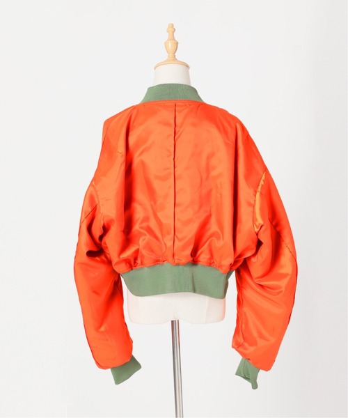 U by SPICK&SPAN(ユーバイスピックアンドスパン)の「【PROVOKE/プロヴォーク】Cropped MA-1◆(MA-1・レディース・カーキ・FREE)」の19枚目の写真