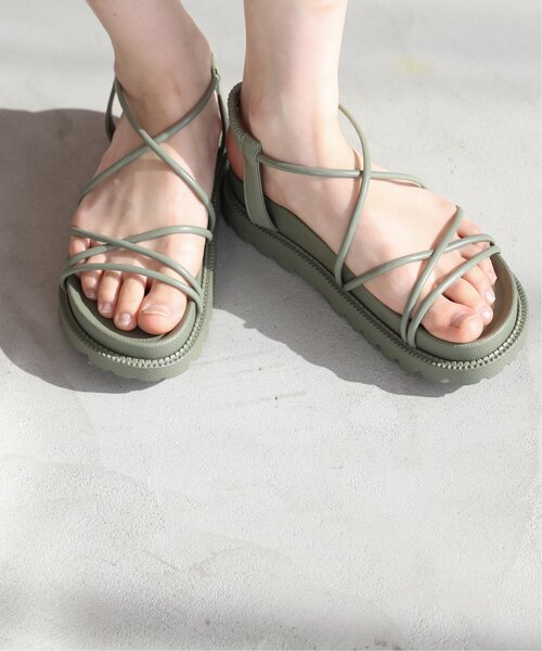 RAY CASSIN(レイカズン)の「M/L展開 ナロースポサン(サンダル・レディース・ライトグレー/ブラック/カーキ/キナリ・MEDIUM/LARGE)」の1枚目の写真