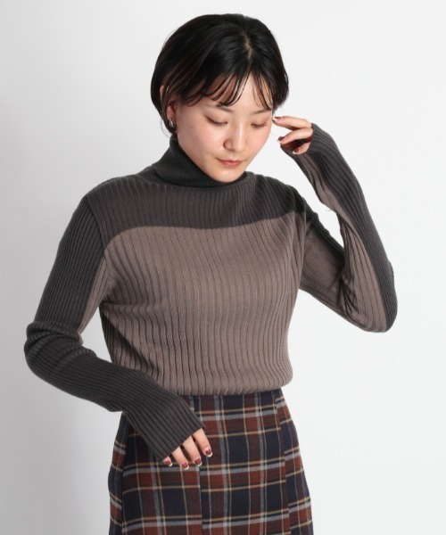 cepo（セポ）の「タートルニット（ニット/セーター・レディース・サックスブルー/グリーン/チャコール/グレー・M）」の12枚目の写真