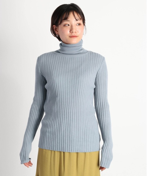 cepo（セポ）の「タートルニット（ニット/セーター・レディース・サックスブルー/グリーン/チャコール/グレー・M）」の19枚目の写真