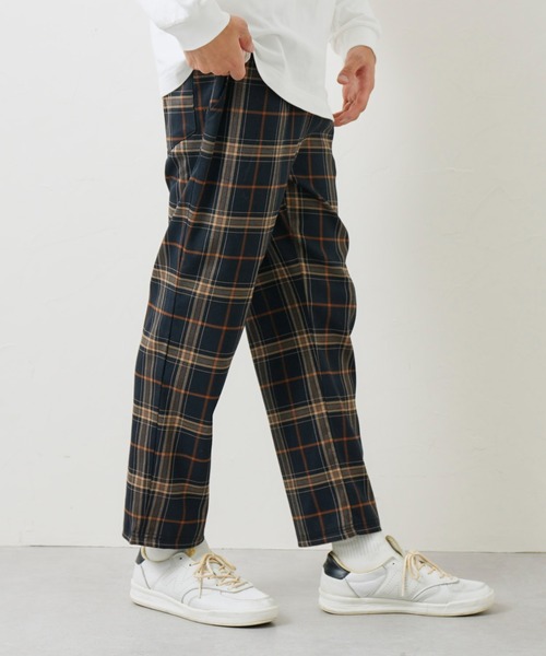 CPCM(シーピーシーエム)の「TRチェックイージーパンツ(スラックス・メンズ・ブラック/ベージュ/ネイビー/ブラウン・FREE)」の4枚目の写真