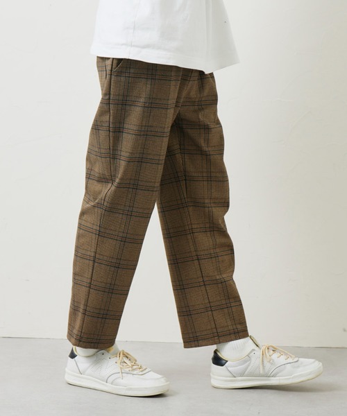 CPCM(シーピーシーエム)の「TRチェックイージーパンツ(スラックス・メンズ・ブラック/ベージュ/ネイビー/ブラウン・FREE)」の3枚目の写真