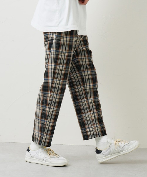 CPCM(シーピーシーエム)の「TRチェックイージーパンツ(スラックス・メンズ・ブラック/ベージュ/ネイビー/ブラウン・FREE)」の2枚目の写真