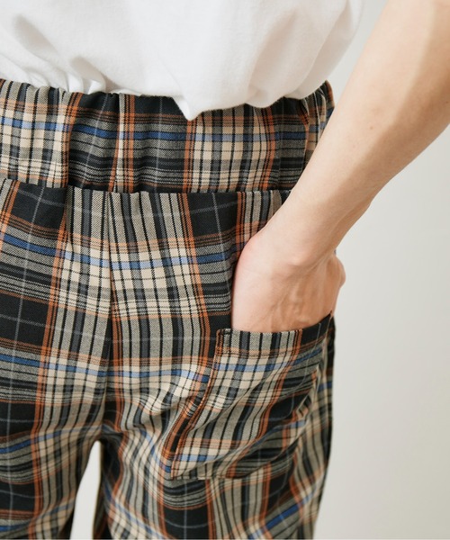 CPCM(シーピーシーエム)の「TRチェックイージーパンツ(スラックス・メンズ・ブラック/ベージュ/ネイビー/ブラウン・FREE)」の6枚目の写真