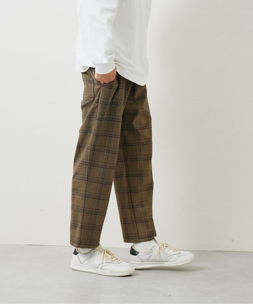 CPCM(シーピーシーエム)の「TRチェックイージーパンツ(スラックス・メンズ・ブラック/ベージュ/ネイビー/ブラウン・FREE)」の22枚目の写真